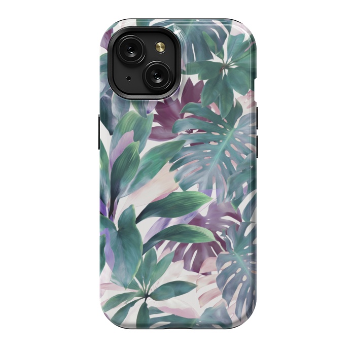 iPhone 15 StrongFit Tropical Emerald Jungle by Micklyn Le Feuvre