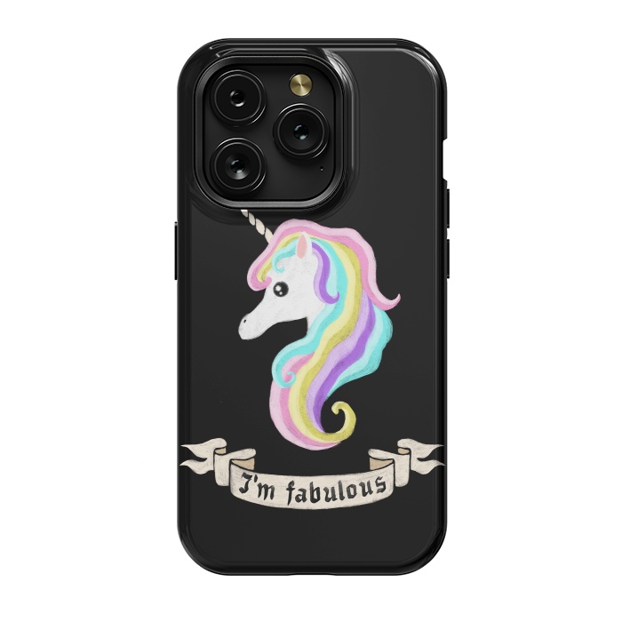 iPhone 15 Pro StrongFit Fabulous unicorn by Laura Nagel