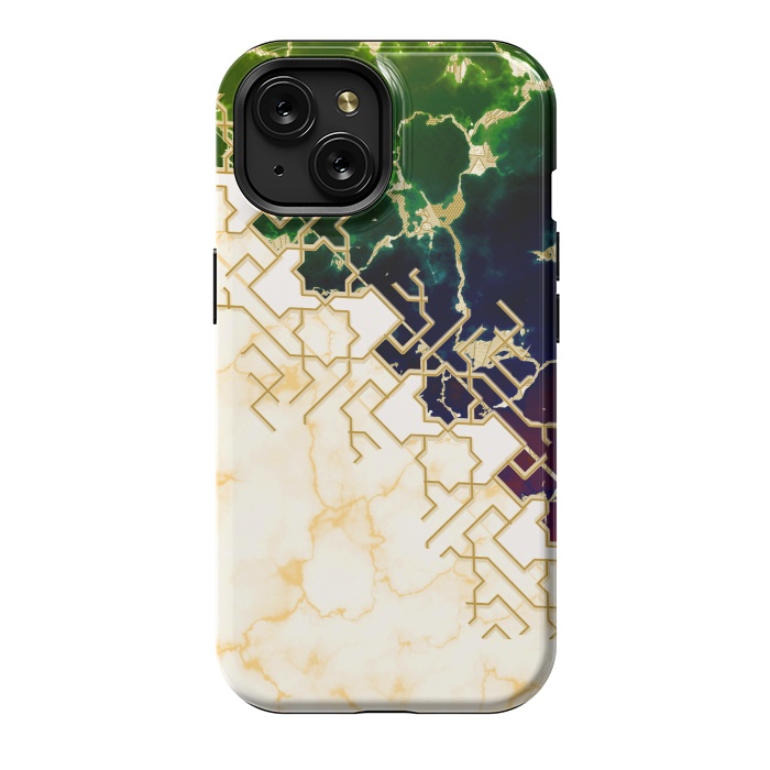 iPhone 15 StrongFit Marble and ocean by Kashmira Baheti