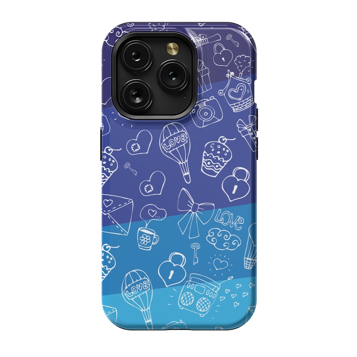 iPhone 15 Pro StrongFit Vertical Blue by Rossy Villarreal