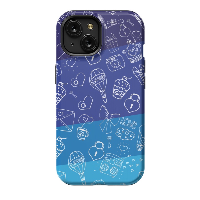 iPhone 15 StrongFit Vertical Blue by Rossy Villarreal