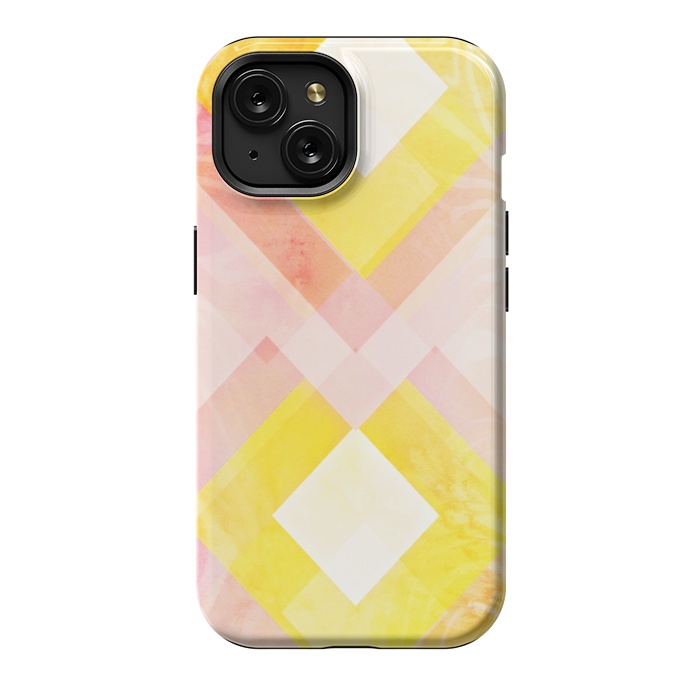 iPhone 15 StrongFit Pink yellow pattern by Jms