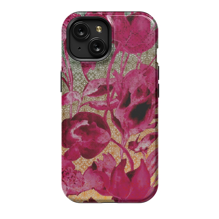 iPhone 15 StrongFit Lacey floral by Kashmira Baheti