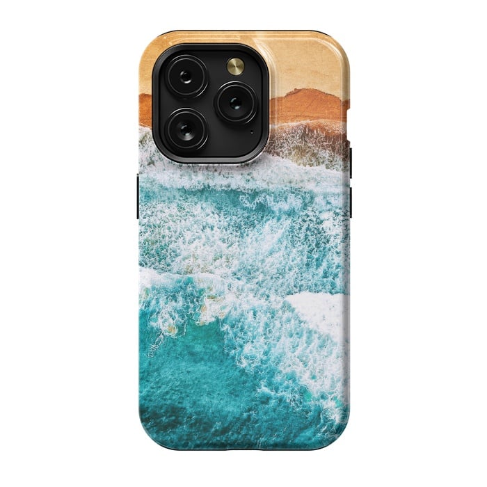 iPhone 15 Pro StrongFit Tropical VI - Beach Waves II by Art Design Works