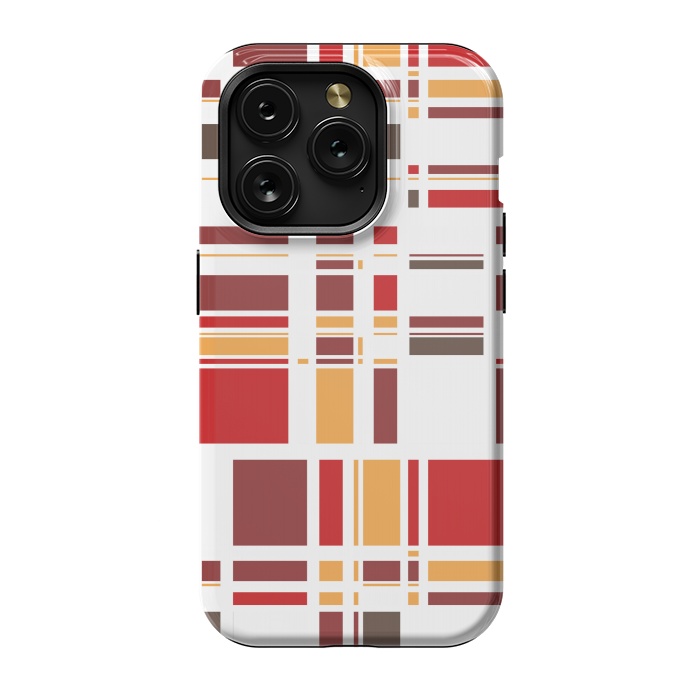 iPhone 15 Pro StrongFit Fourth Dimension Red Plaid by Majoih
