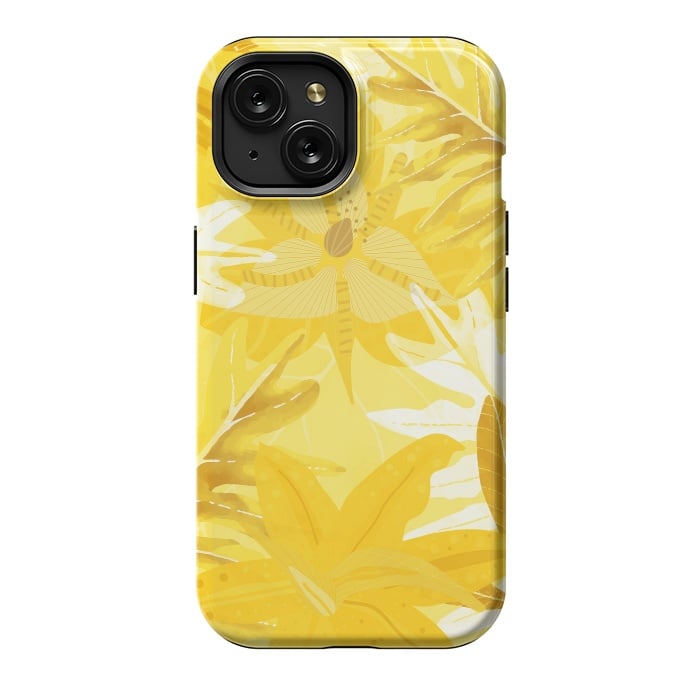 iPhone 15 StrongFit My Sunny Gold Aloha Jungle by  Utart