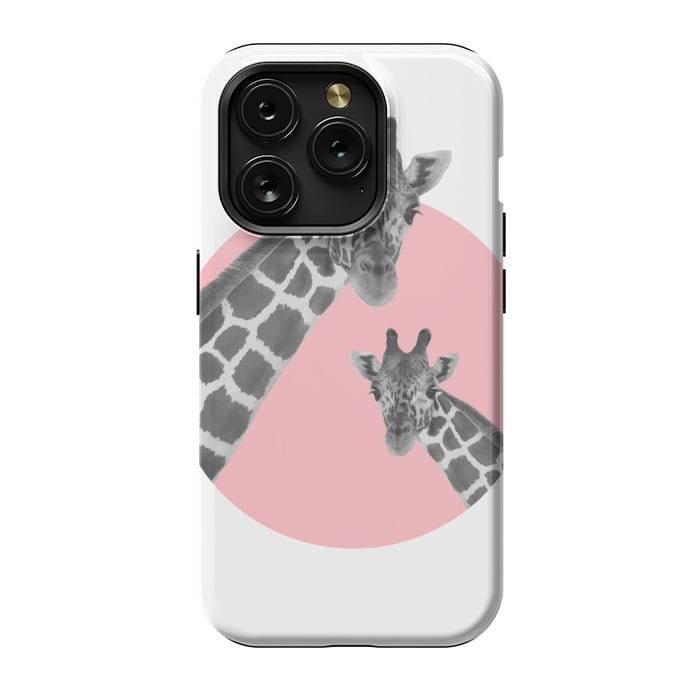iPhone 15 Pro StrongFit Giraffe Love by MUKTA LATA BARUA