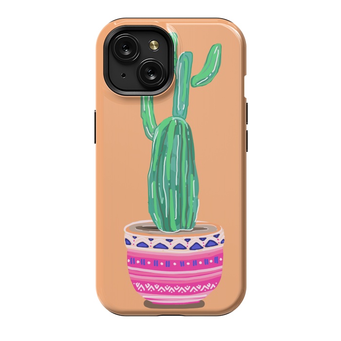 iPhone 15 StrongFit Cacti Plant by MUKTA LATA BARUA