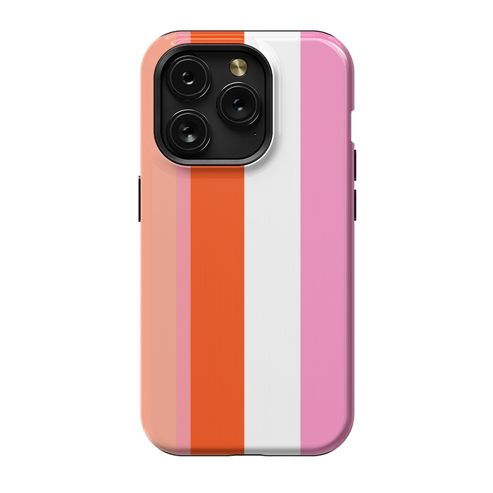 iPhone 15 Pro StrongFit Colorful Stripes by MUKTA LATA BARUA