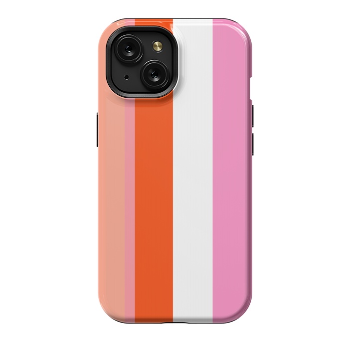 iPhone 15 StrongFit Colorful Stripes by MUKTA LATA BARUA