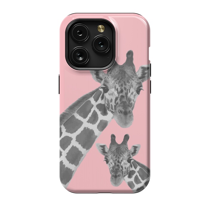 iPhone 15 Pro StrongFit Giraffe Love 2 by MUKTA LATA BARUA