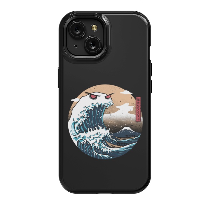 iPhone 15 StrongFit The Great Monster of Kanagawa by Vincent Patrick Trinidad