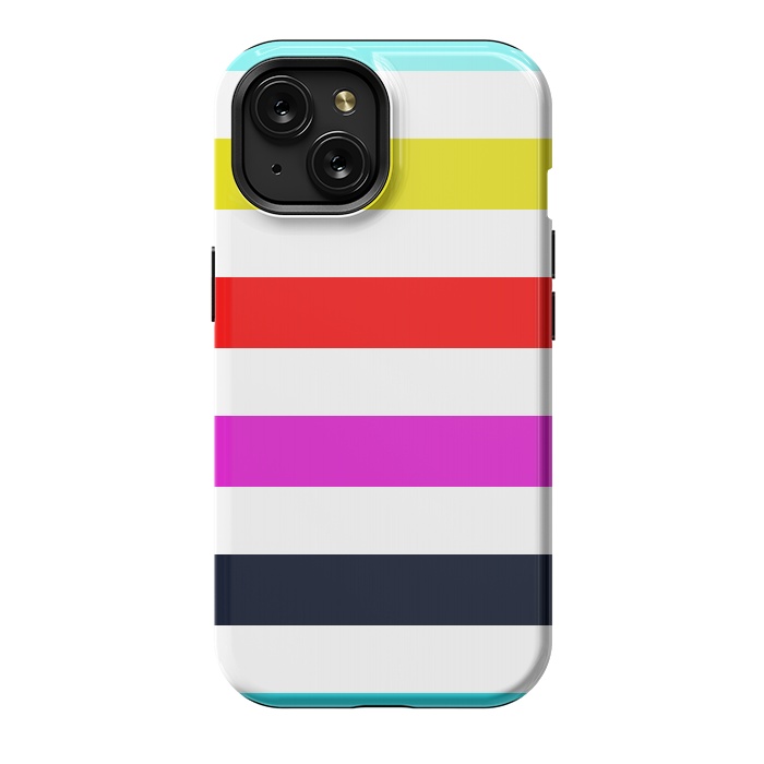 iPhone 15 StrongFit rainbow stripes by Vincent Patrick Trinidad