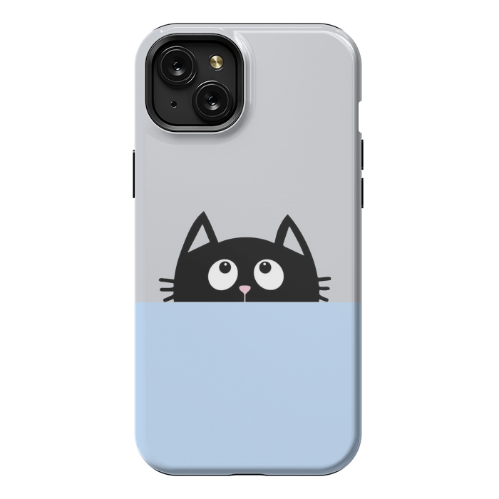 iPhone 15 Plus StrongFit peek a cat by Vincent Patrick Trinidad