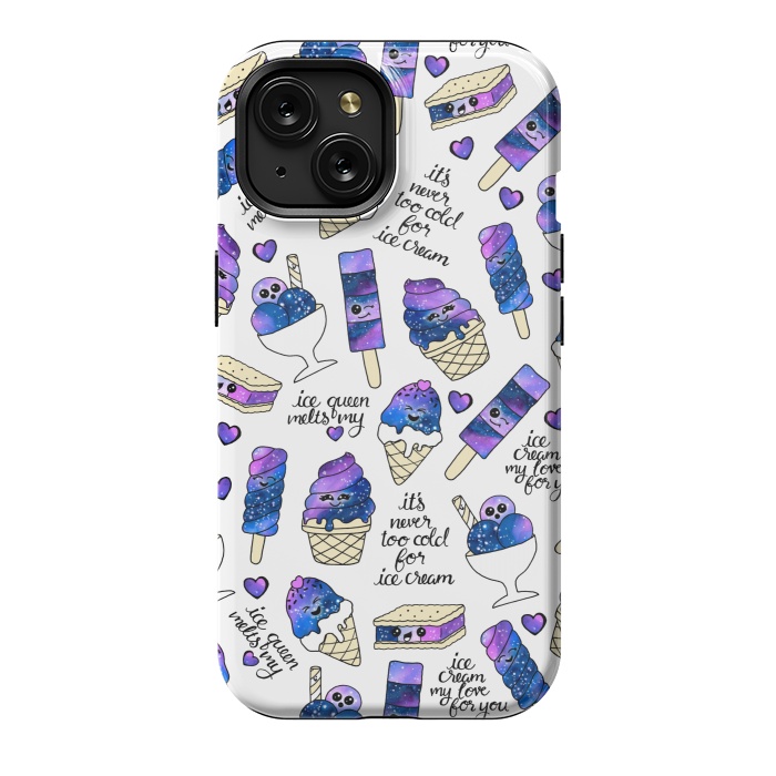 iPhone 15 StrongFit Galaxy Ice Cream by gingerlique