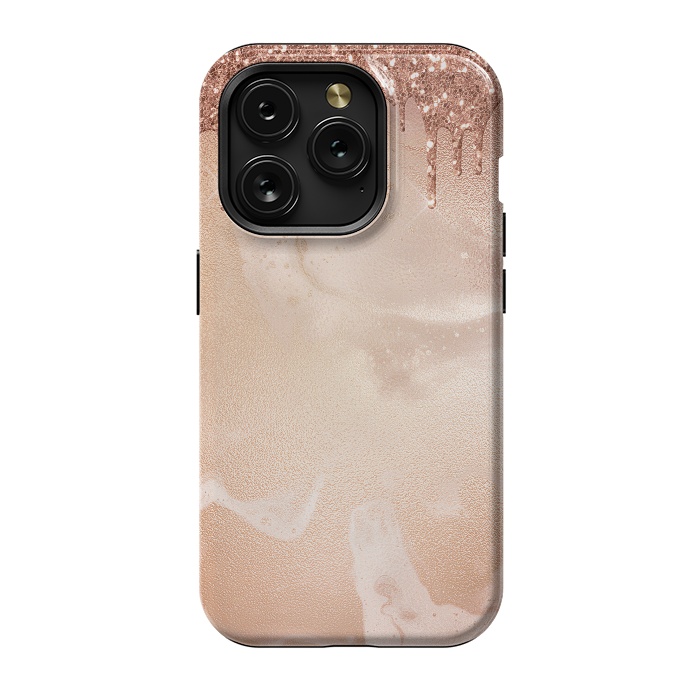 iPhone 15 Pro StrongFit Copper Glitter Rain by  Utart