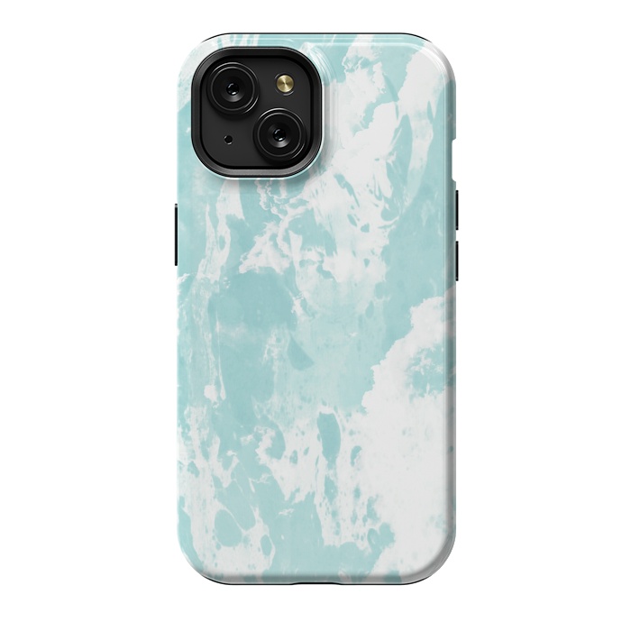 iPhone 15 StrongFit Mint blue abstract by Jms
