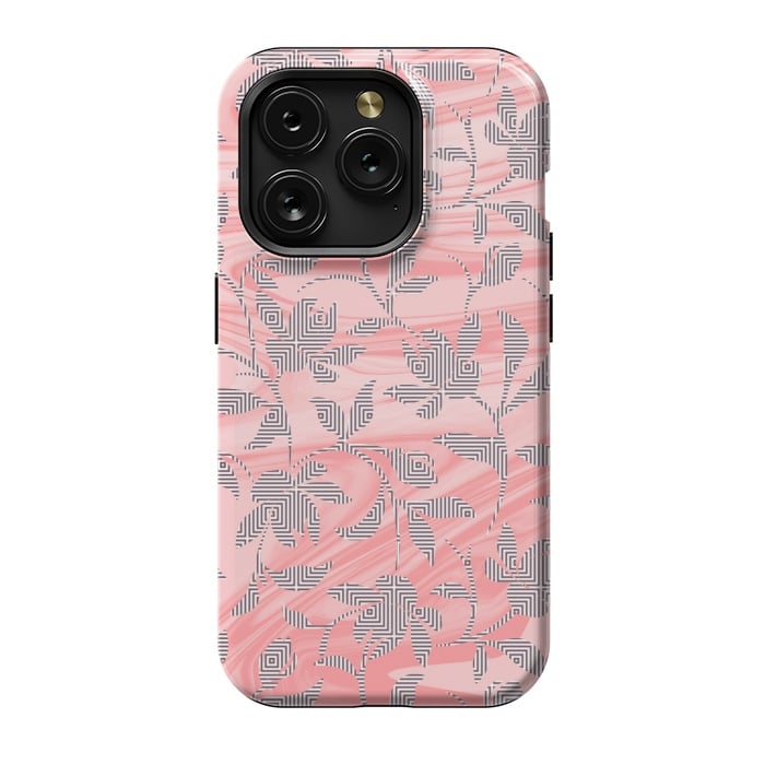iPhone 15 Pro StrongFit Marbled floral by Kashmira Baheti