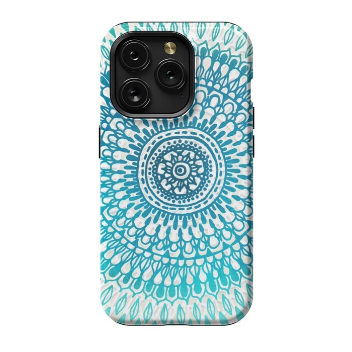 iPhone 15 Pro StrongFit Emerald Ocean Mandala by Tangerine-Tane