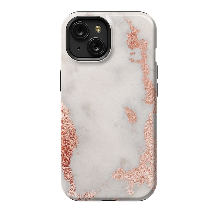 iPhone 15 StrongFit Gold Rose Marble by Alemi