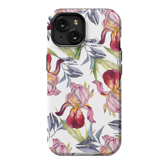 iPhone 15 StrongFit Born in Flowers by Creativeaxle