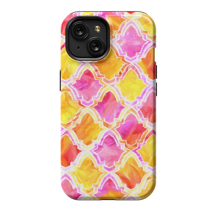 iPhone 15 StrongFit Marrakesh Inspired Moroccan In Sunset Colors  by Tigatiga