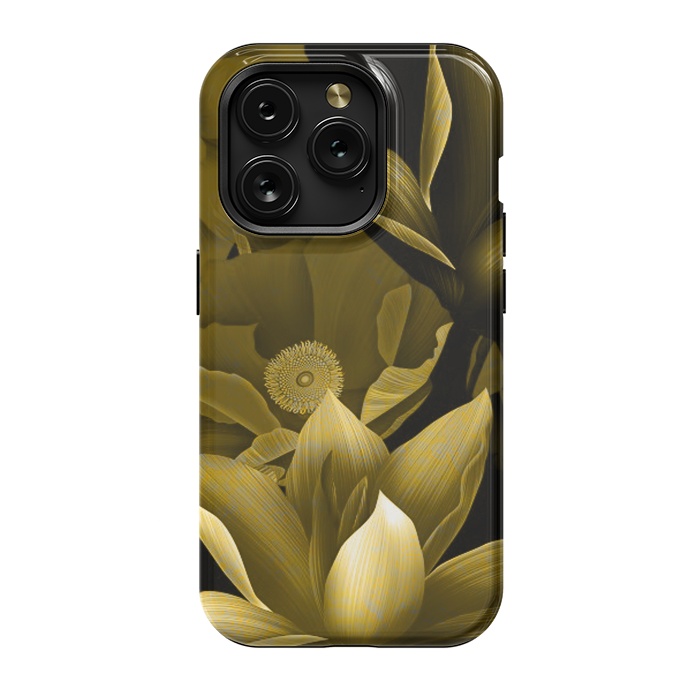 iPhone 15 Pro StrongFit Gold floral by Kashmira Baheti