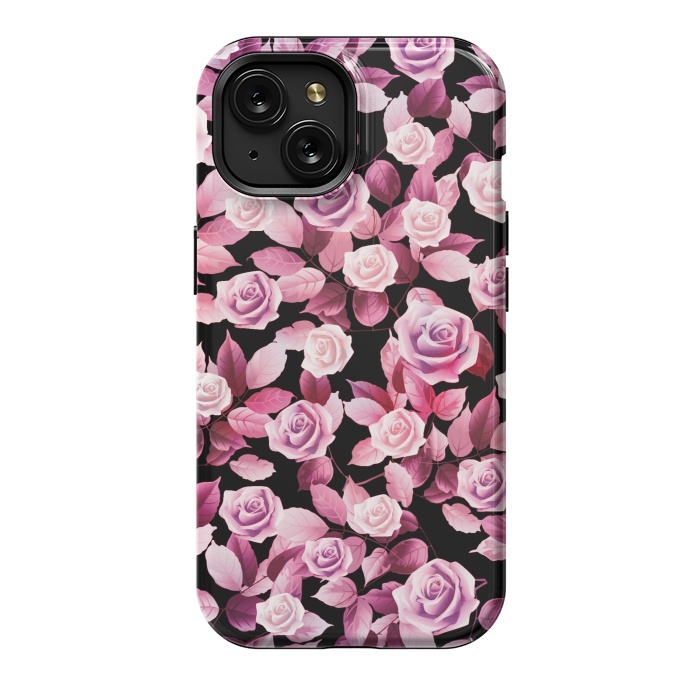 iPhone 15 StrongFit Pink roses by Jms