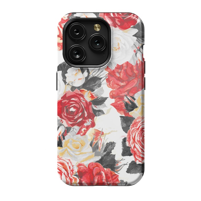 iPhone 15 Pro StrongFit Red and white rose bouquet by Oana 