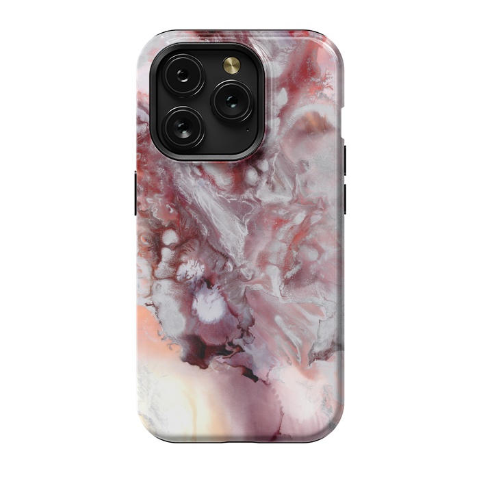 iPhone 15 Pro StrongFit Alcohol Ink Fire   by Tigatiga