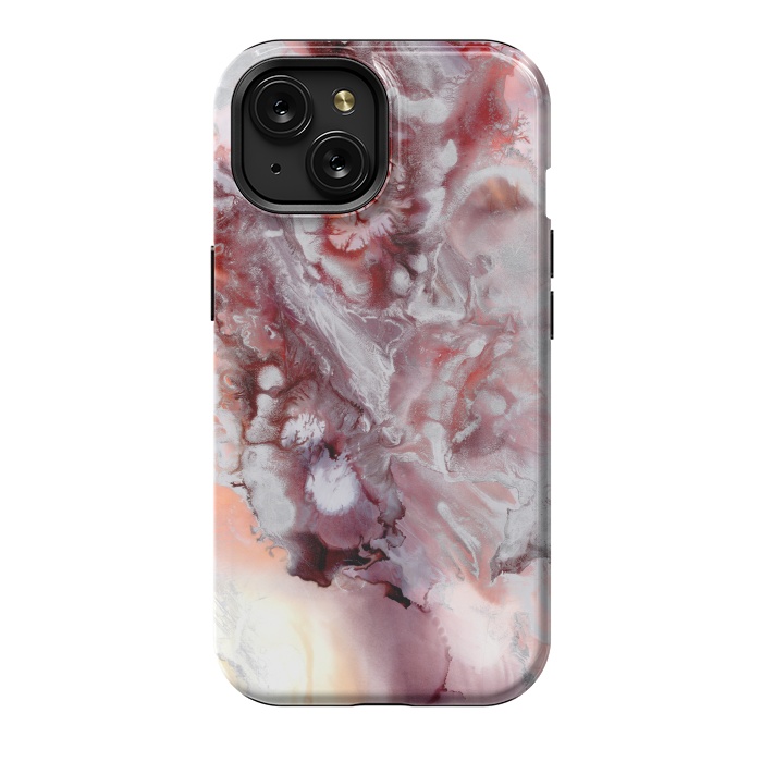 iPhone 15 StrongFit Alcohol Ink Fire   by Tigatiga