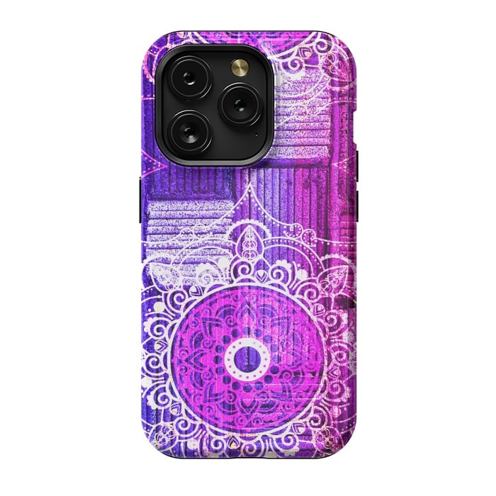 iPhone 15 Pro StrongFit Purple Tapestry by Rossy Villarreal
