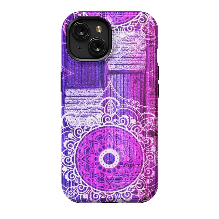 iPhone 15 StrongFit Purple Tapestry by Rossy Villarreal