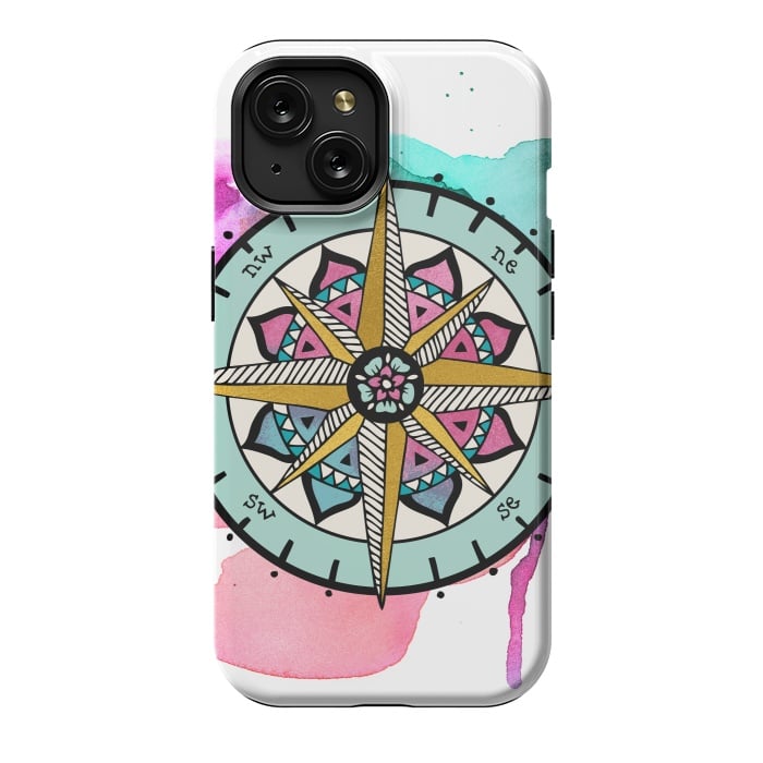 iPhone 15 StrongFit compass by Pom Graphic Design
