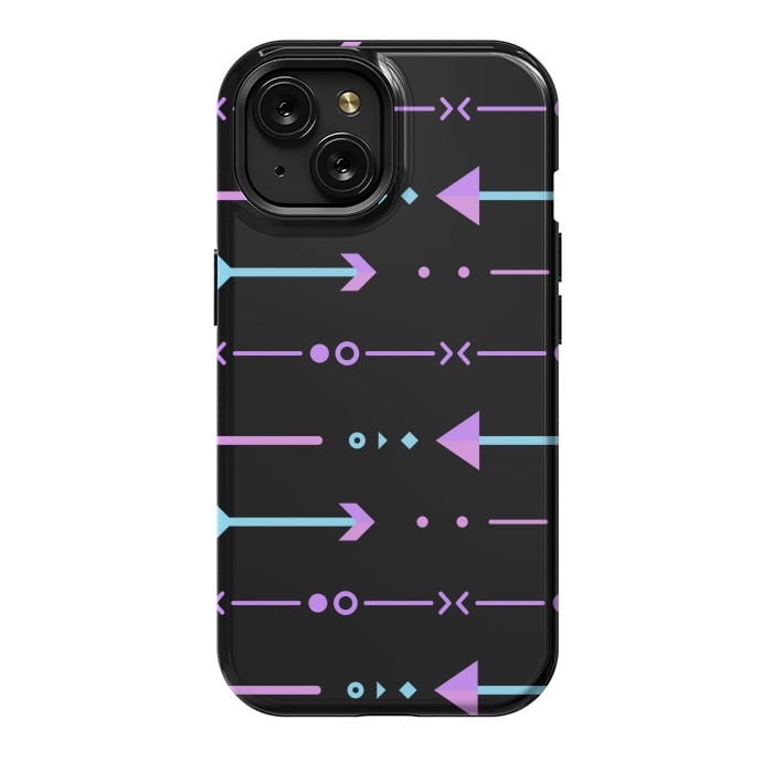 iPhone 15 StrongFit blue arrow pattern by MALLIKA