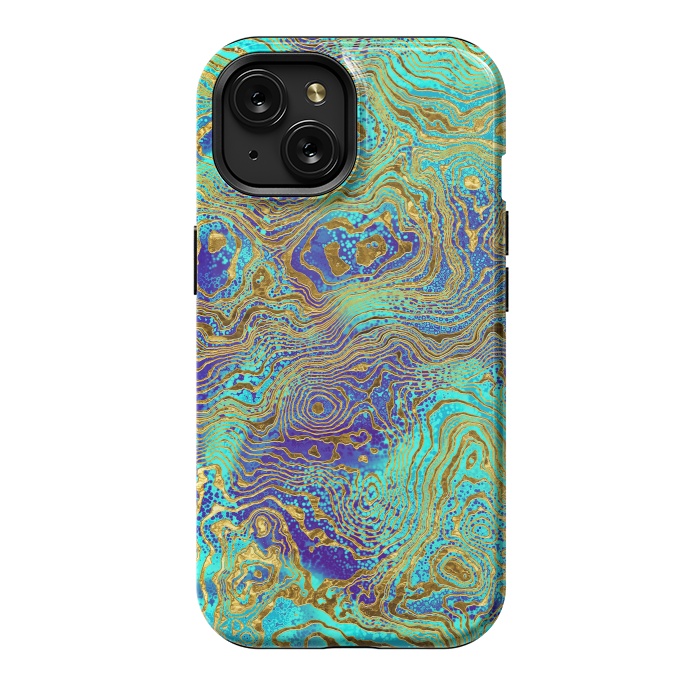 iPhone 15 StrongFit Abstract Marble II by Art Design Works