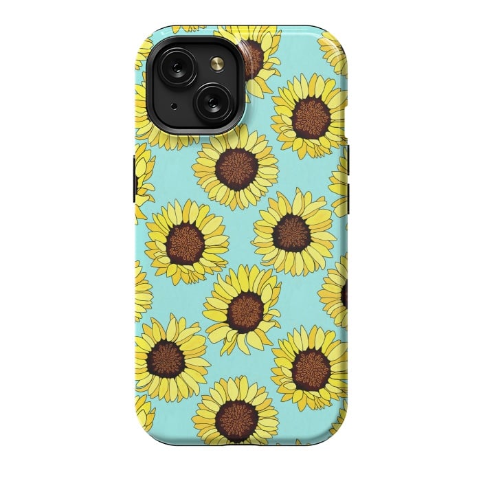 iPhone 15 StrongFit Aqua - Sunflowers Are The New Roses!  by Tigatiga