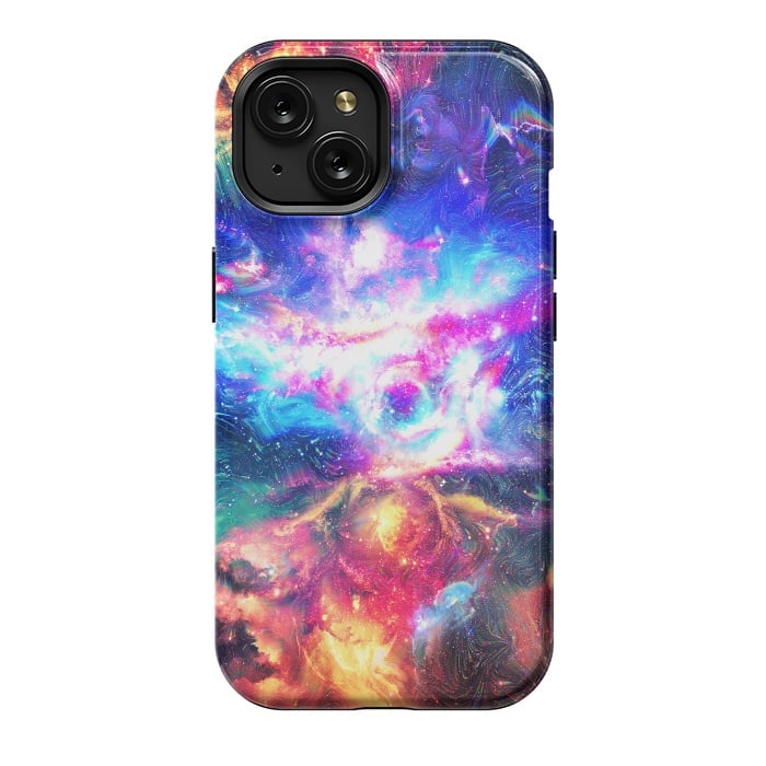iPhone 15 StrongFit Colorful Galaxy by Art Design Works
