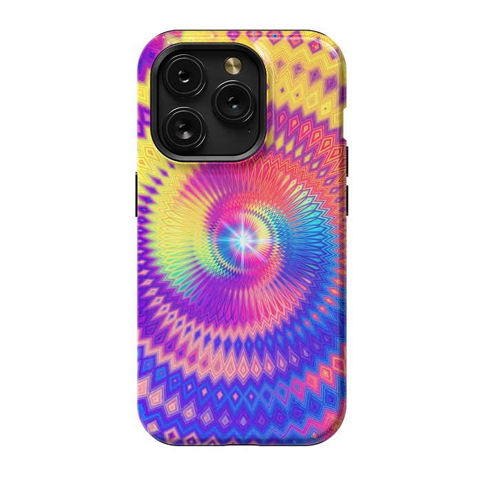 iPhone 15 Pro StrongFit Abstract Colorful Diamond Shape Circular Design by Art Design Works