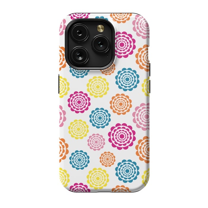iPhone 15 Pro StrongFit Bright Flowers by Martina