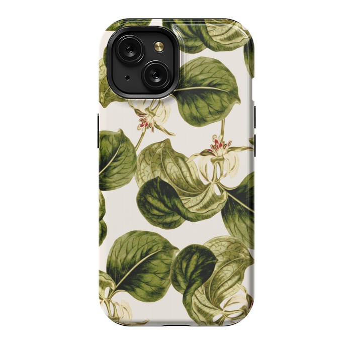 iPhone 15 StrongFit Botany Leaf Pattern  by Zala Farah