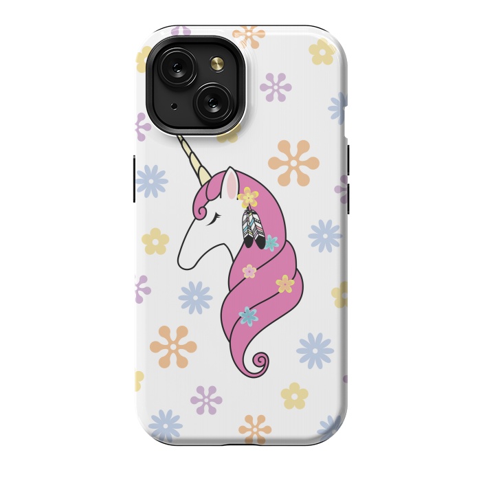 iPhone 15 StrongFit Hippie Unicorn by Laura Nagel