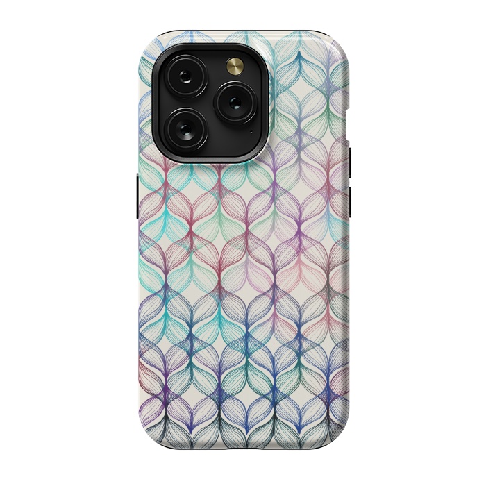 iPhone 15 Pro StrongFit Mermaid's Braids - a colored pencil pattern by Micklyn Le Feuvre