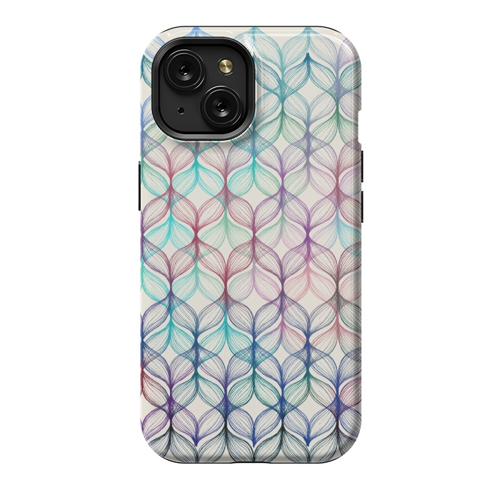 iPhone 15 StrongFit Mermaid's Braids - a colored pencil pattern by Micklyn Le Feuvre