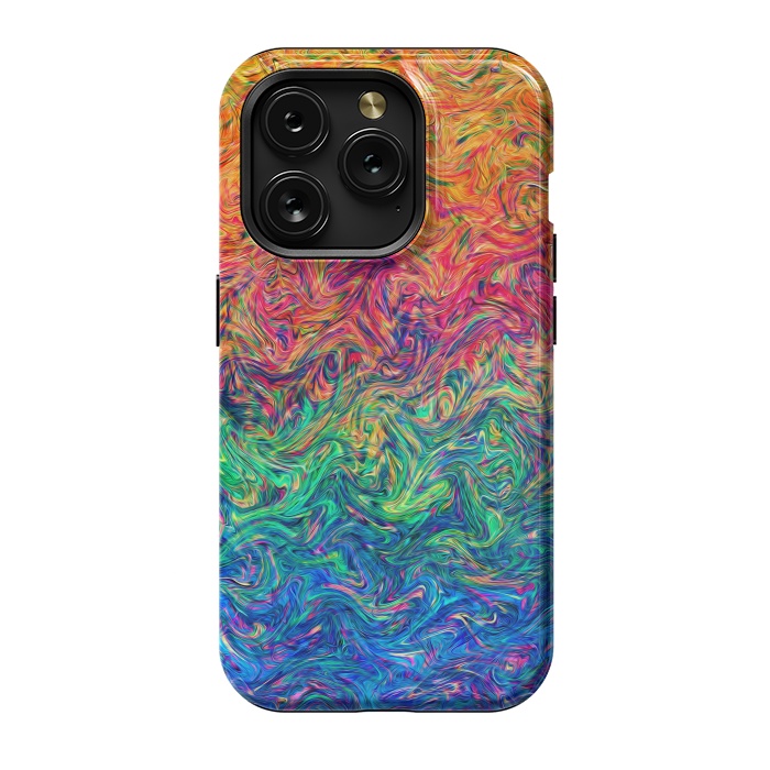 iPhone 15 Pro StrongFit Fluid Colors G249 by Medusa GraphicArt
