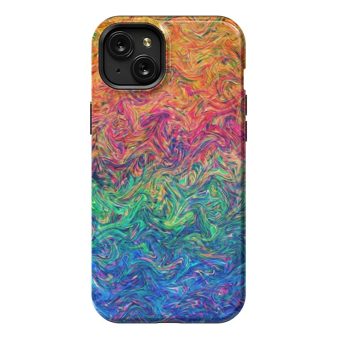 iPhone 15 Plus StrongFit Fluid Colors G249 by Medusa GraphicArt