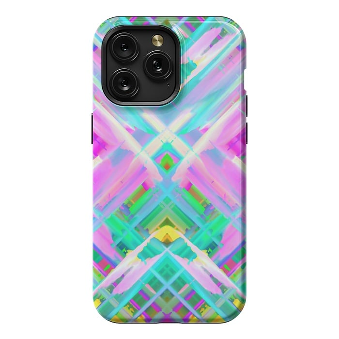 iPhone 15 Pro Max StrongFit Colorful digital art splashing G473 by Medusa GraphicArt