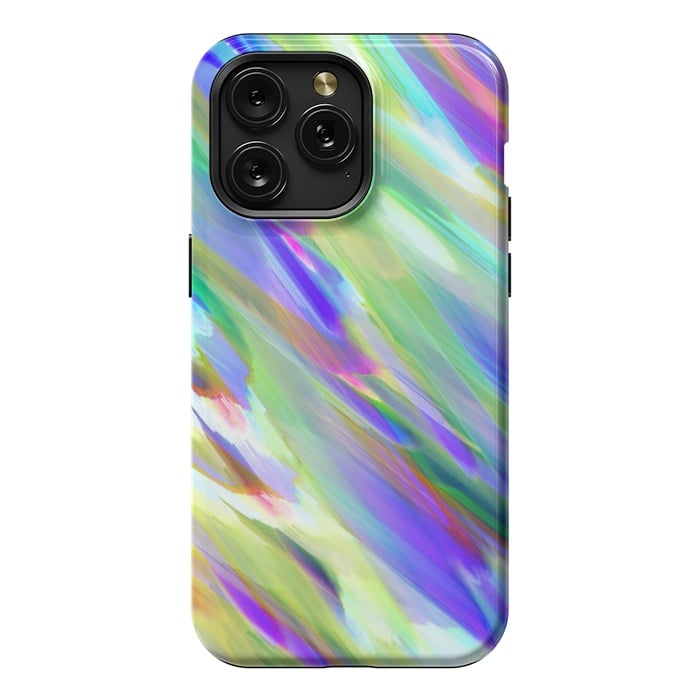 iPhone 15 Pro Max StrongFit Colorful digital art splashing G401 by Medusa GraphicArt