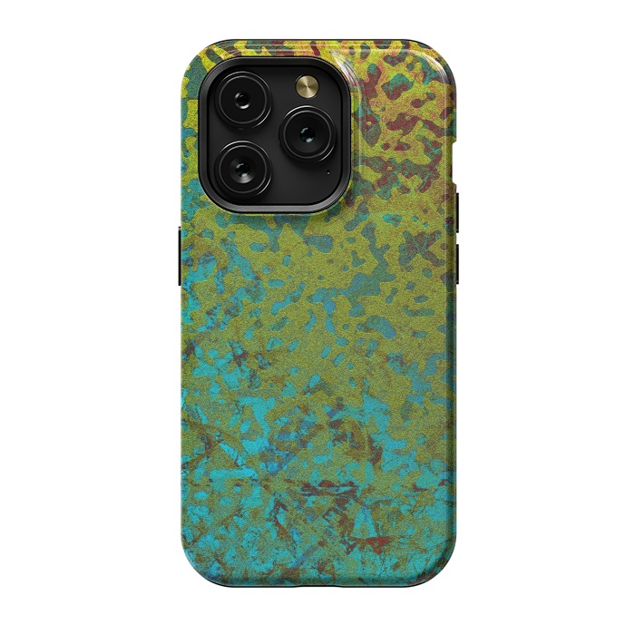 iPhone 15 Pro StrongFit Colorful Corroded Background G292 by Medusa GraphicArt