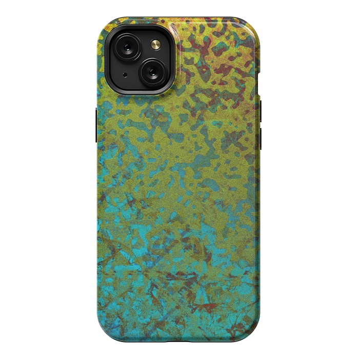 iPhone 15 Plus StrongFit Colorful Corroded Background G292 by Medusa GraphicArt